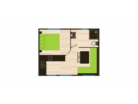 CASA MOBILE 2 persone - Comfort + 2 Camere 2 Persone