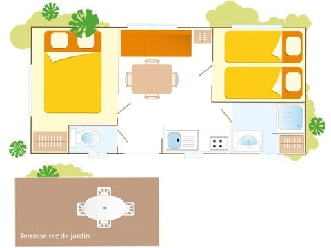 MOBILHOME 4 personas - Mobil-home | Classic XL | 2 Dormitorios | 4 Pers. | Terraza individual