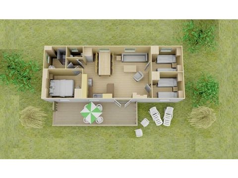 CASA MOBILE 6 persone - Casa mobile | Comfort | 3 Camere da letto | 6 Pers. | Terrazza rialzata | Aria condizionata