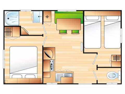 MOBILHOME 4 personnes - COCOON - TV