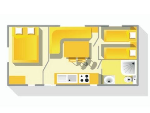 MOBILHOME 4 personas - Cocoon+ 4 plazas 2 dormitorios 23m² (23m²)