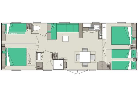 MOBILHOME 8 personas - Mobil-home Confort+ 8 personas 4 habitaciones 37m² - mobil-home para 8 personas