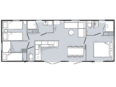 MOBILE HOME 6 people - Mobile-home Premium 6 persons 3 bedrooms 2sdb