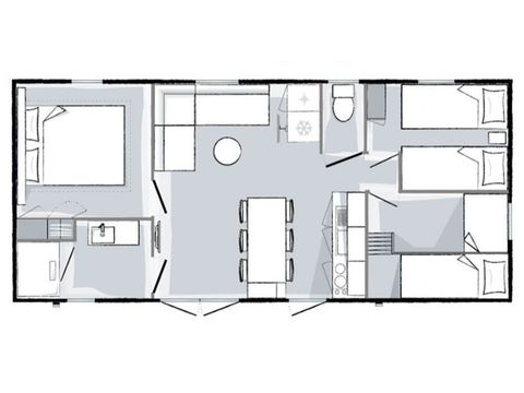 MOBILHOME 6 personas - Mobil-home Premium 6 personas 3 dormitorios 33m ².