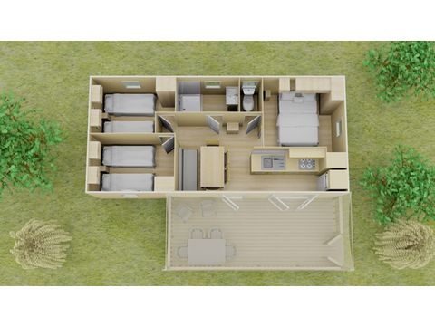 CASA MOBILE 6 persone - Mobil-home | Classic | 3 Camere da letto | 6 Pers. | Terrazza rialzata | Aria condizionata.