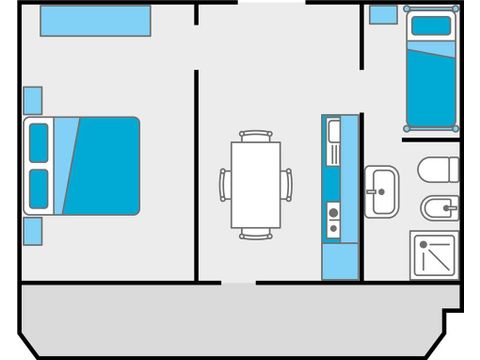 APPARTEMENT 4 personen - Appartement - 2 slaapkamers en 1 badkamer + overdekt terras