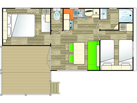 MOBILHOME 4 personnes - Mobil home Ciela Confort Compact - 2 chambres