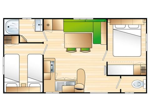 MOBILHOME 5 personnes - Mobil home Ciela Confort - 2 chambres