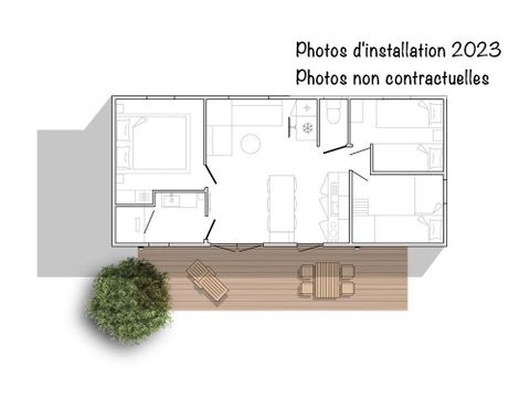 MOBILHOME 6 personnes - Mobil home Ciela Privilège - 3 chambres - barbecue