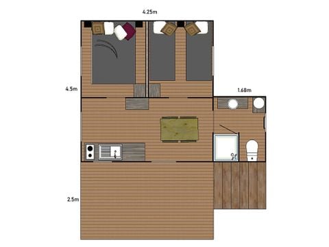 CASA MOBILE 5 persone - Cosyflower Premium 38 mq