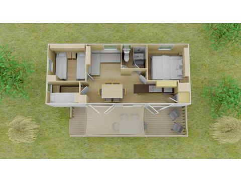 MOBILHOME 8 personnes - Mobil-home | Premium | 3 Ch. | 6/8 Pers. | Terrasse surélevée | Clim.