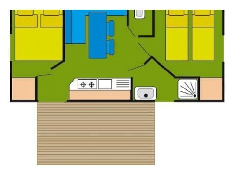 MOBILE HOME 4 people - Mobile-home | Comfort | 2 Bedrooms | 4 Pers. | Raised terrace | Air-con.