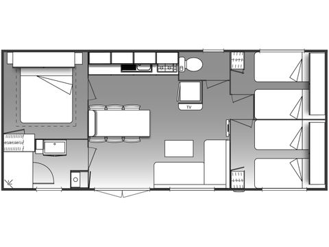 MOBILHOME 6 personnes - ACAPULCO 3CH - 3 Chambres