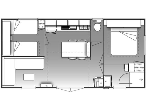 MOBILHOME 6 personnes - ACAPULCO 2CH - 2 Chambres