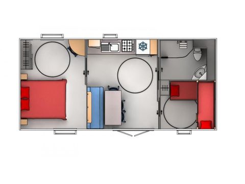 MOBILE HOME 4 people - CONFORT PMR + Clim, 2 bedrooms