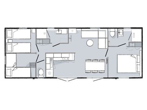 MOBILHOME 6 personas -  Mahana 3 dormitorios 2baños 40m² 40m