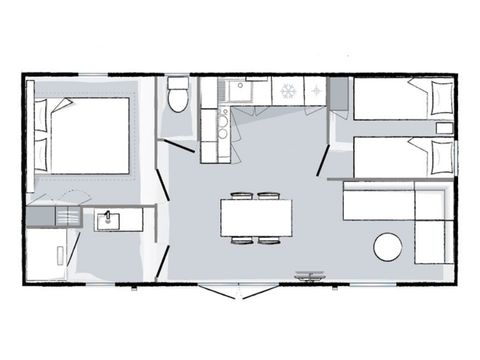 MOBILE HOME 6 people -  Mahana 2 bedroom 30m² apartment