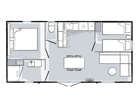 MOBILHOME 6 personas - Apartamento Mahana 2 habitaciones 30m².