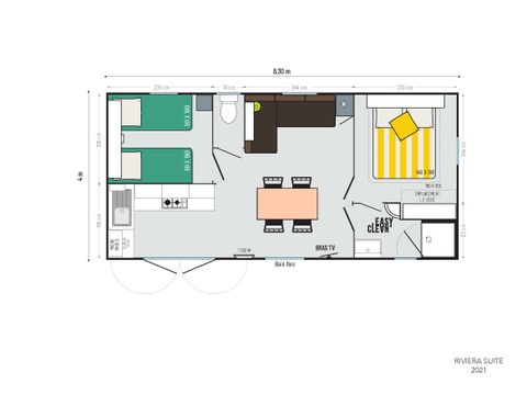 Mobilheim 4 Personen - MH2 PREMIUM 29 m²