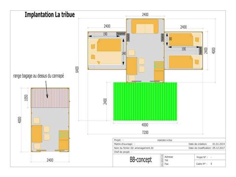 CANVAS AND WOOD TENT 4 people - Tribe Lodge (without sanitary facilities)