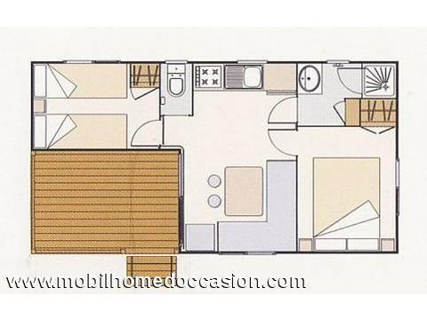 MOBILHOME 4 personnes - Standard + 26 m² - 2 chambres