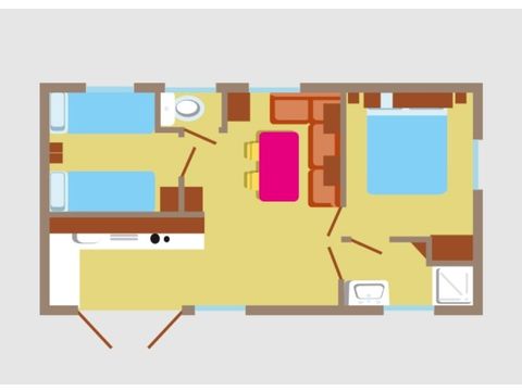 Mobilheim 6 Personen - Evasion+ 6 Personen 2 Zimmer 30m²