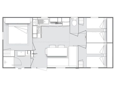 MOBILHEIM 8 Personen - Loisir+ 8 Personen 3 Zimmer 33m²