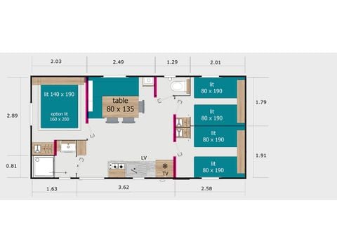 MOBILHOME 6 personas - Luisiana