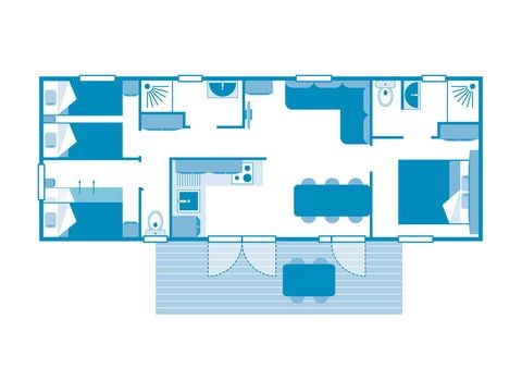 Mobilheim 6 Personen - COTTAGE 6p 3ch 2SdB ****