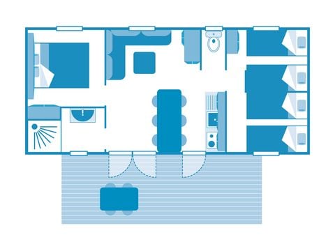 Mobilheim 6 Personen - Cottage 6p 3ch ****