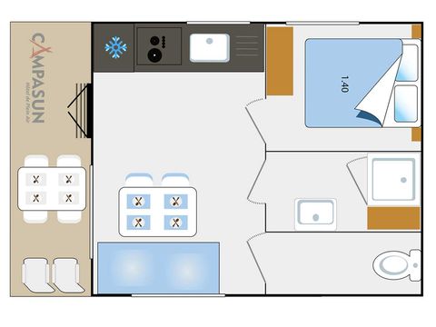 MOBILE HOME 3 people - Mobill home Esparron 1 bedroom