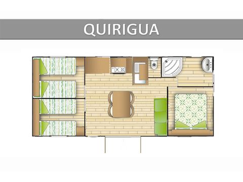 Stacaravan 6 personen - QUIRIGUA STANDAARD.