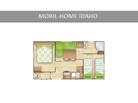 CASA MOBILE 4 persone - IDAHO ECO - 2 camere da letto - CLIM