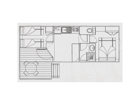 MOBILHOME 4 personas - LockySun Mobil-home - 23 a 25m² - (Sábado/Sábado)