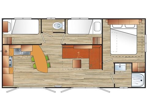 MOBILE HOME 4 people - VISIO 30m² - 3 bedrooms - (Sat/Sun July and August )