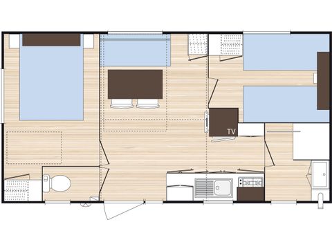 MOBILE HOME 4 people - Mobil home Confort Compact - 2 bedrooms