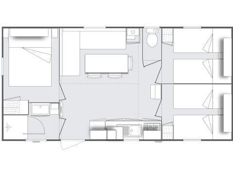 MOBILE HOME 6 people - Mobil home Confort Compact - 3 bedrooms