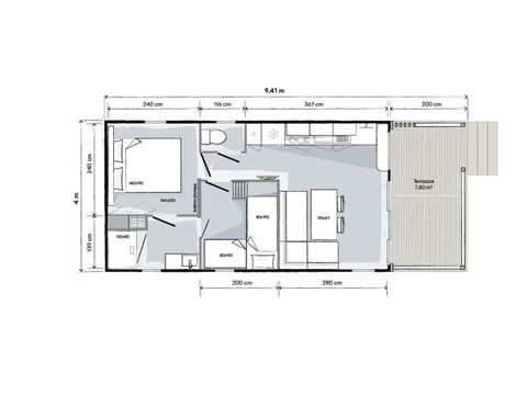 MOBILE HOME 5 people - Comfort Bay mobile home - 2 bedrooms