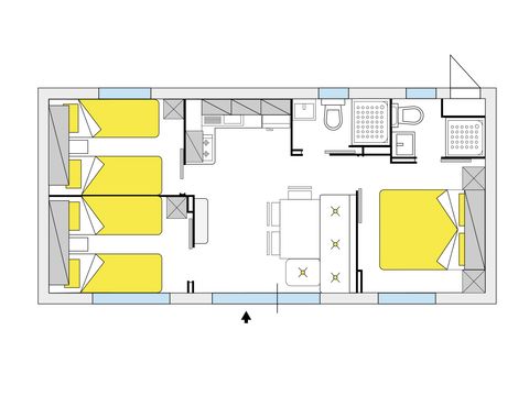 CASA MOBILE 6 persone - Leonardo Plus (Superiore)