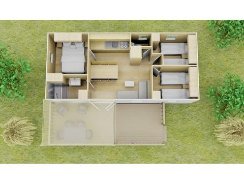 MOBILHOME 6 personnes - Mobil-home | Classic XL | 3 Ch. | 6 Pers. | Terrasse surélevée | Clim.