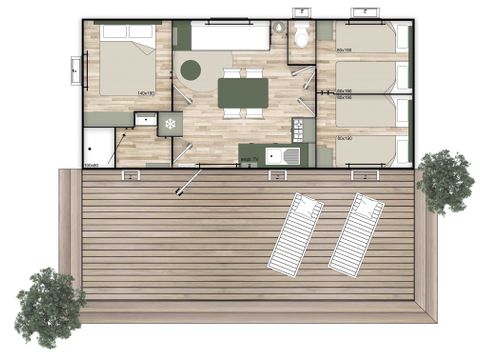 MOBILHOME 6 personnes - 3 chambres avec climatisation Nesasio