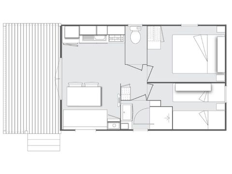 MOBILHOME 4 personas - Capullo para 4 personas 2 dormitorios 24m² (2 dormitorios)