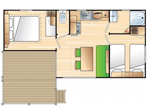 MOBILHOME 4 personas - Premium 2 bdrms