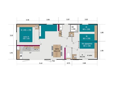 MOBILE HOME 6 people - 3 bedrooms