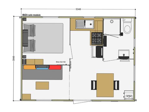 MOBILHEIM 2 Personen - 1 Zimmer