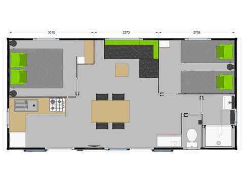 MOBILE HOME 4 people - 2 bedrooms - COMFORT