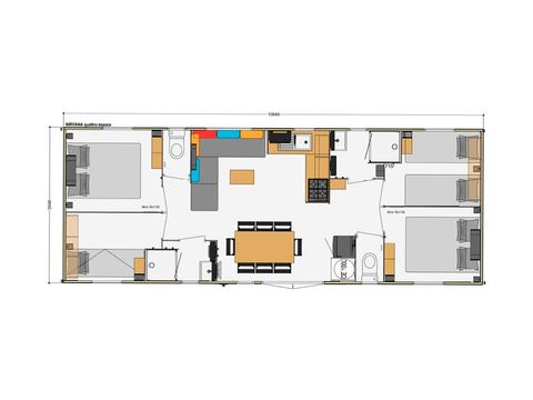 MOBILHEIM 8 Personen - 4 Schlafzimmer - 2 Badezimmer