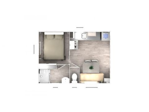 MOBILE HOME 2 people - Couple (1 Bedroom)