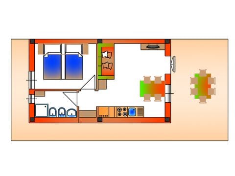 APARTEMENTO 4 personas - BILOCALE STANDARD PLUS (playa a 200 metros)