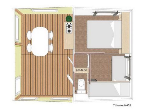 CANVAS BUNGALOW 4 people - Tithome without shower